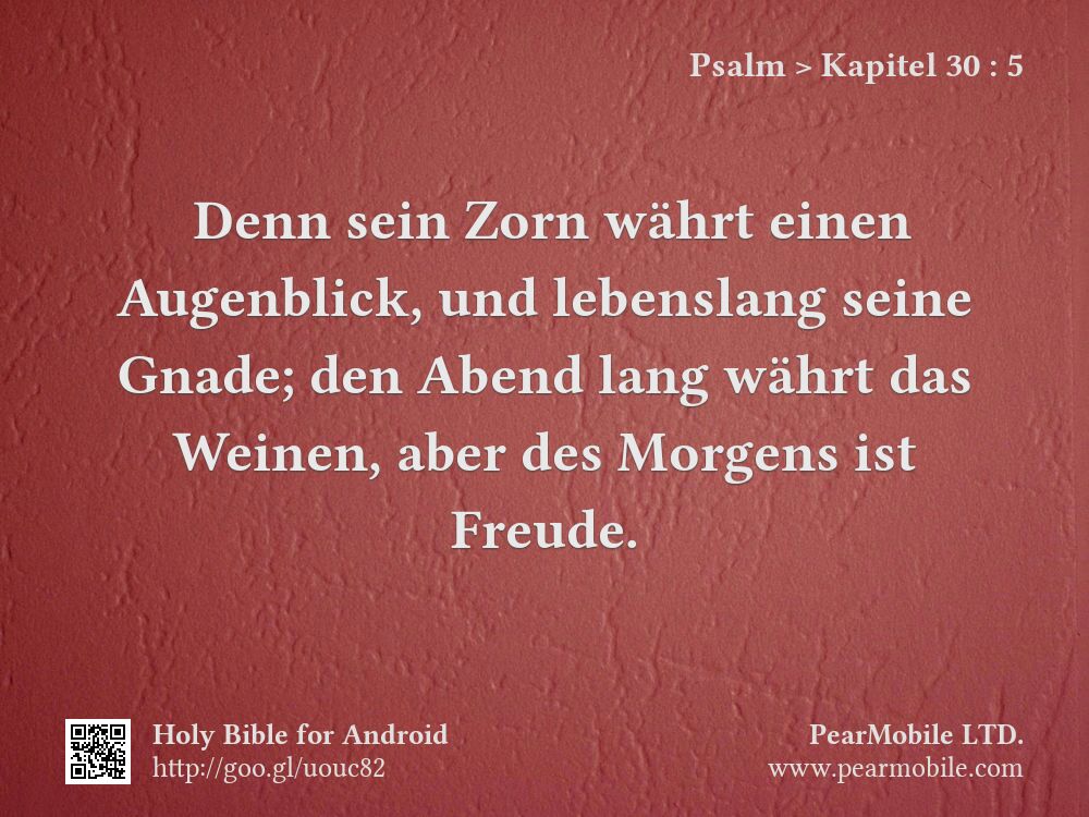 Psalm, Kapitel 30:5